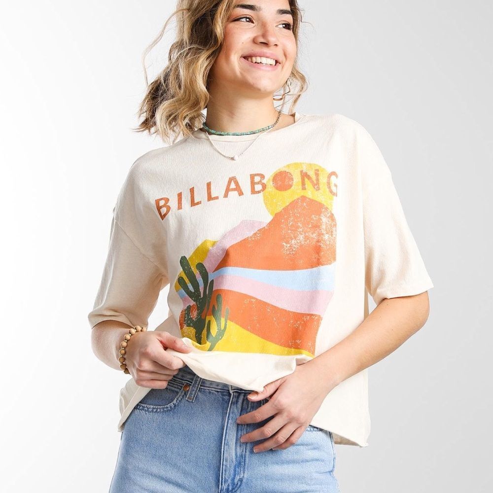 Billabong True Boy Cropped Desert Cactus T-Shirt Women’s Small